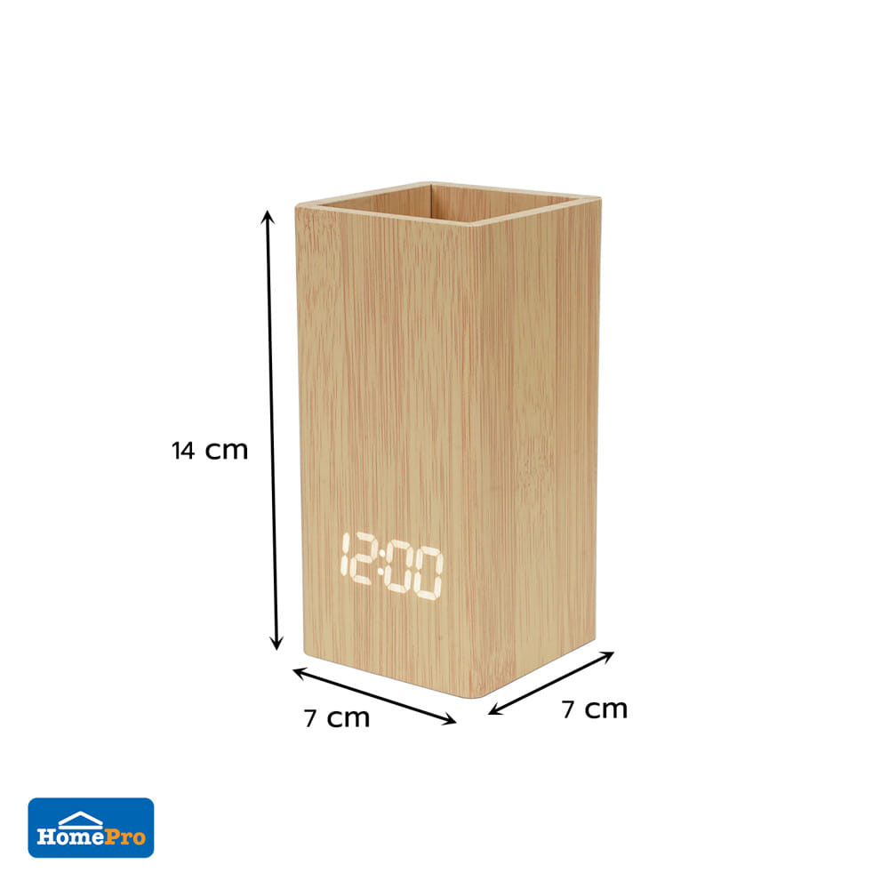 นาฬิกาดิจิทัล LED SNAZZ 26EC-2 2.7x5.5 นิ้ว สีน้ำตาล