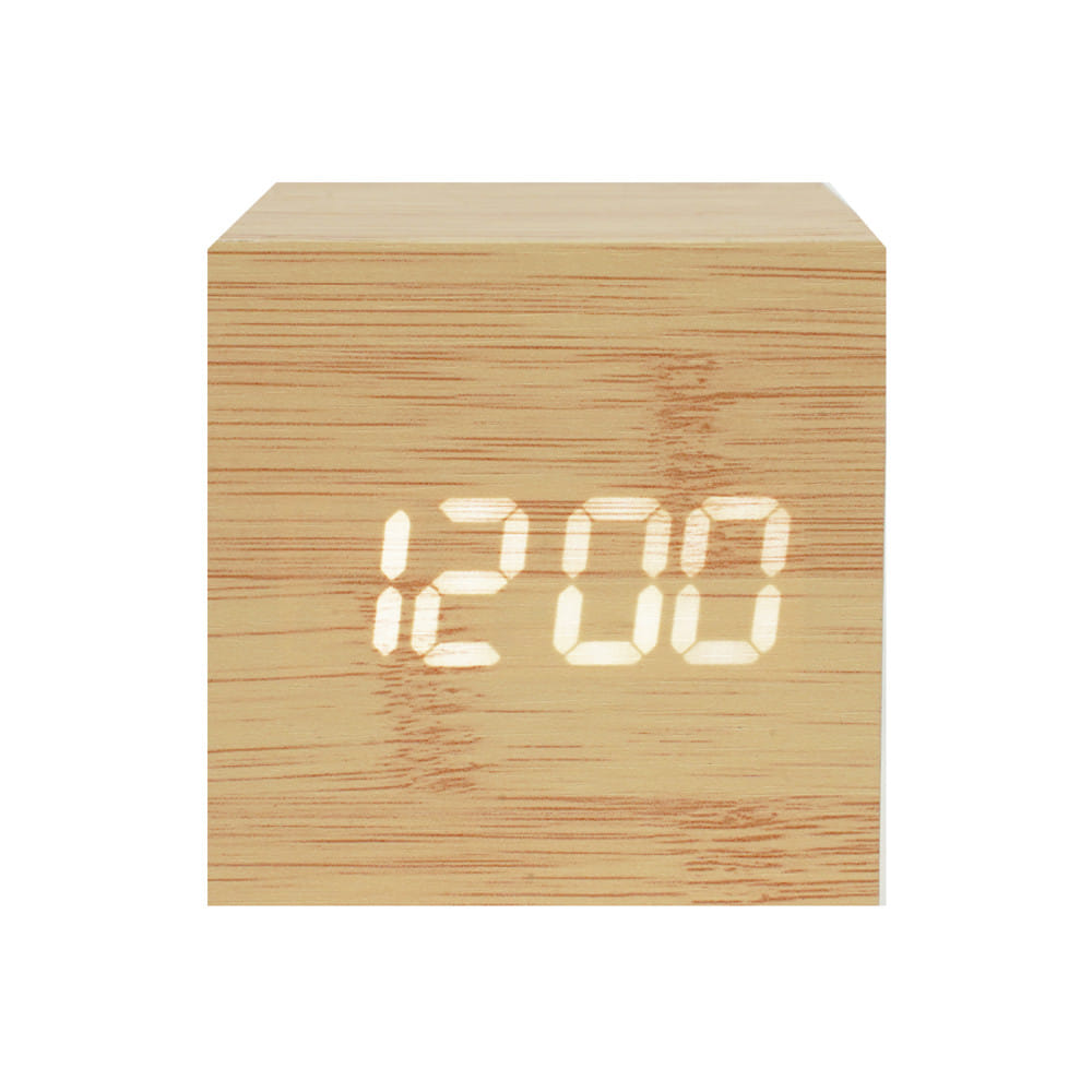 นาฬิกาดิจิทัล LED SNAZZ 26EC-7 2.5x2.5 นิ้ว สีน้ำตาล