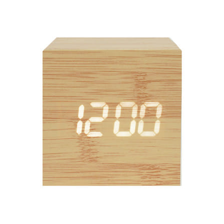 นาฬิกาดิจิทัล LED SNAZZ 26EC-7 2.5x2.5 นิ้ว สีน้ำตาล_1