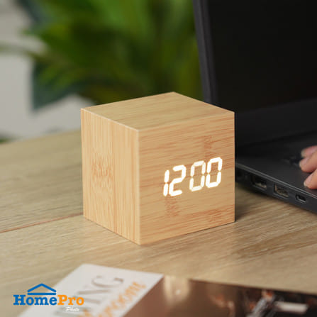 นาฬิกาดิจิทัล LED SNAZZ 26EC-7 2.5x2.5 นิ้ว สีน้ำตาล_5