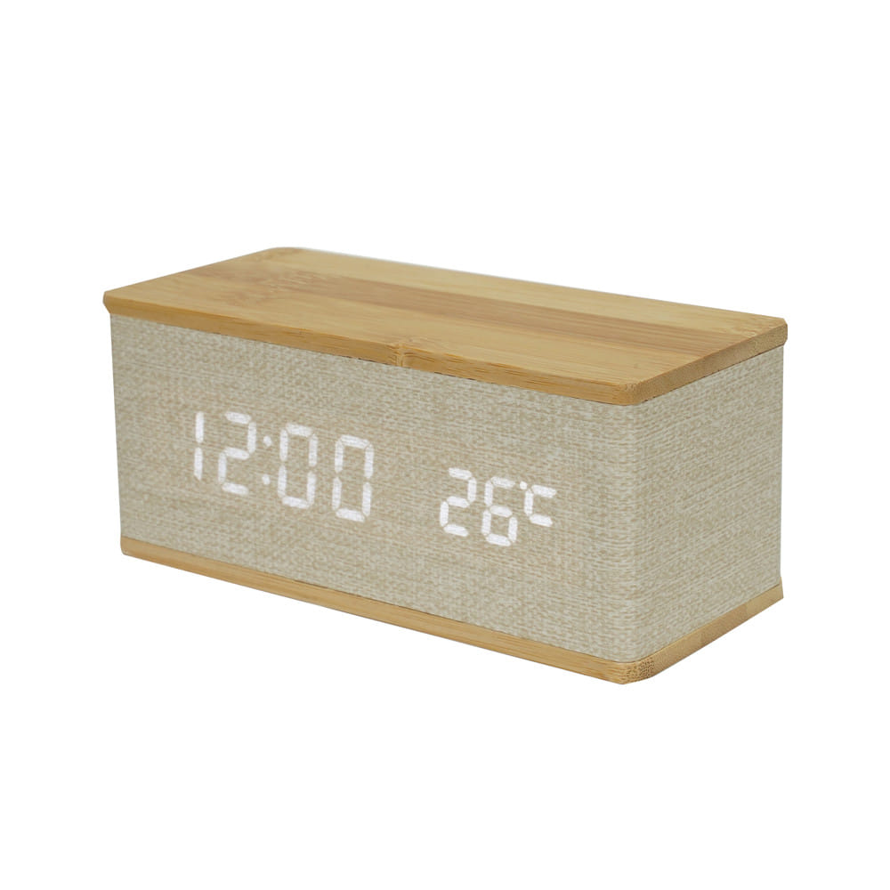 นาฬิกาดิจิทัล LED SNAZZ 26EC-5 5.9x2.7 นิ้ว สีน้ำตาล
