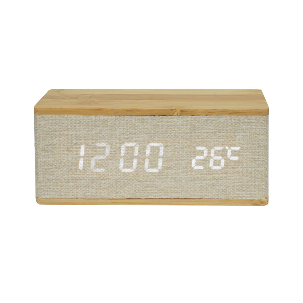 นาฬิกาดิจิทัล LED SNAZZ 26EC-5 5.9x2.7 นิ้ว สีน้ำตาล
