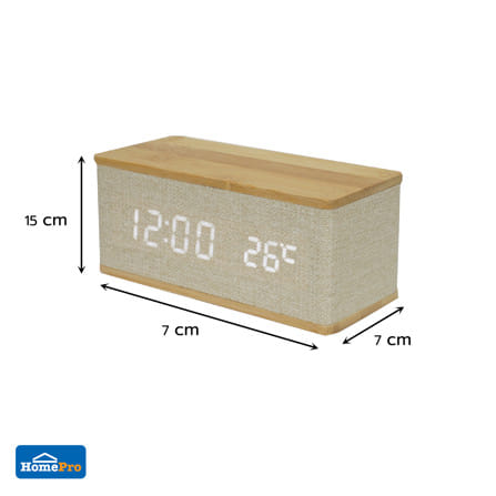 นาฬิกาดิจิทัล LED SNAZZ 26EC-5 5.9x2.7 นิ้ว สีน้ำตาล_6