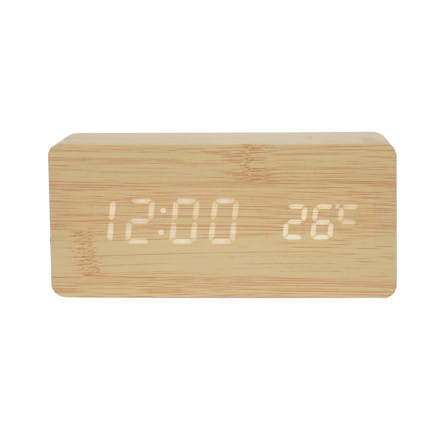 นาฬิกาดิจิทัล LED SNAZZ 26EC-4 5.9x2.7 นิ้ว สีน้ำตาล_1