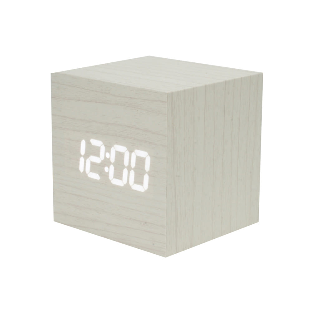 นาฬิกาดิจิทัล LED SNAZZ 26EC-6 2.5x2.5 นิ้ว สีขาว