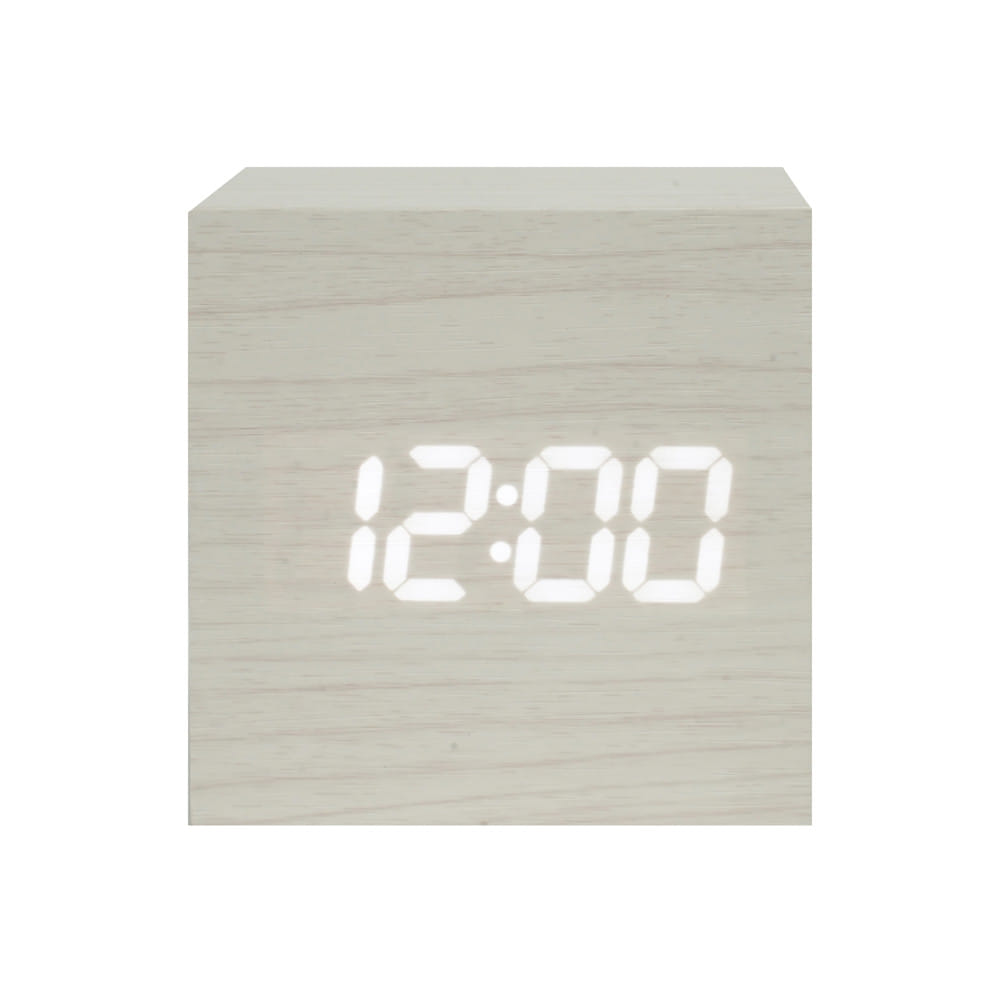 นาฬิกาดิจิทัล LED SNAZZ 26EC-6 2.5x2.5 นิ้ว สีขาว