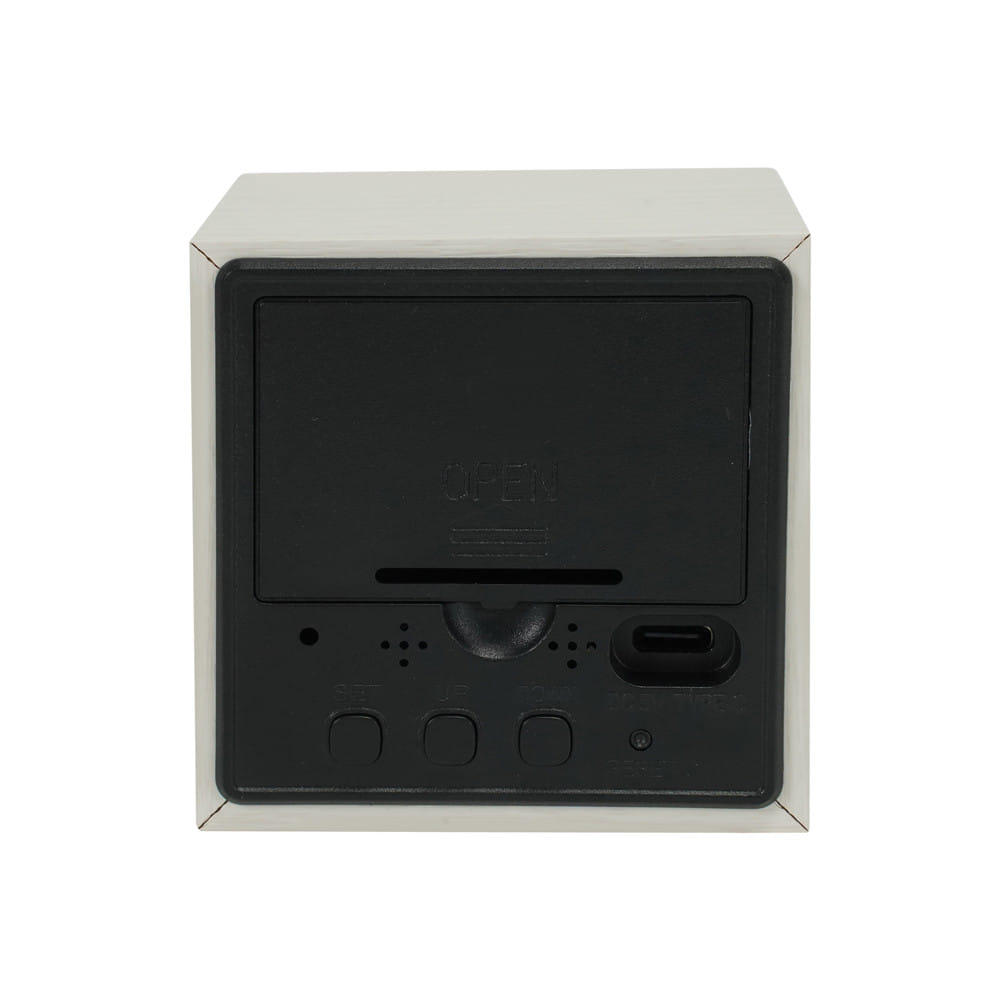 นาฬิกาดิจิทัล LED SNAZZ 26EC-6 2.5x2.5 นิ้ว สีขาว