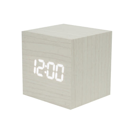 นาฬิกาดิจิทัล LED SNAZZ 26EC-6 2.5x2.5 นิ้ว สีขาว_0