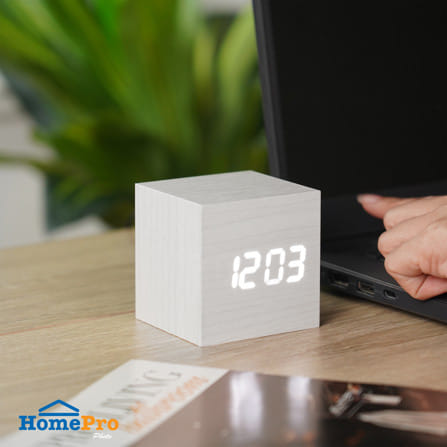 นาฬิกาดิจิทัล LED SNAZZ 26EC-6 2.5x2.5 นิ้ว สีขาว_4