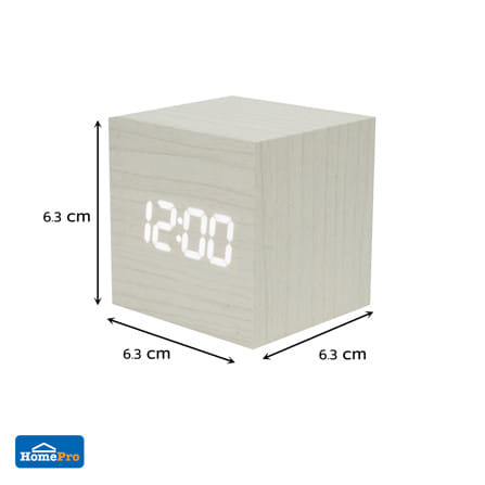 นาฬิกาดิจิทัล LED SNAZZ 26EC-6 2.5x2.5 นิ้ว สีขาว_5