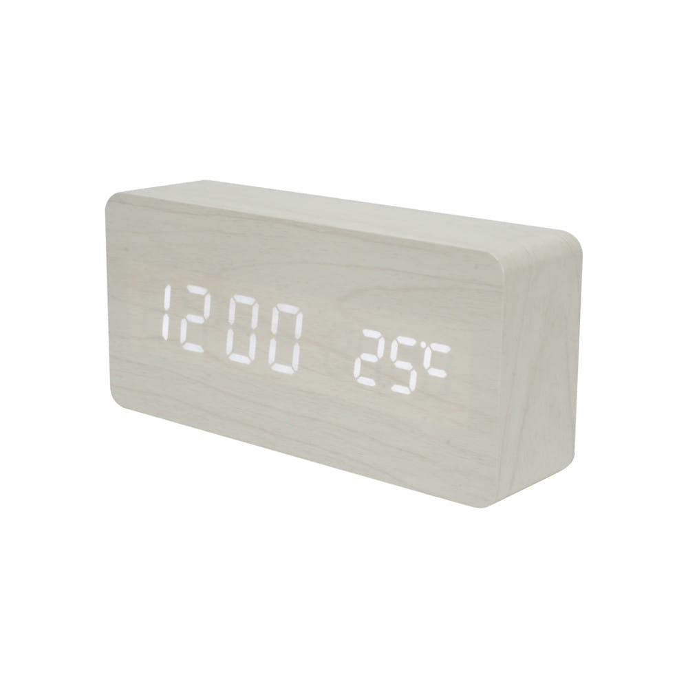 นาฬิกาดิจิทัล LED SNAZZ 26EC-3 5.9x2.7 นิ้ว สีขาว