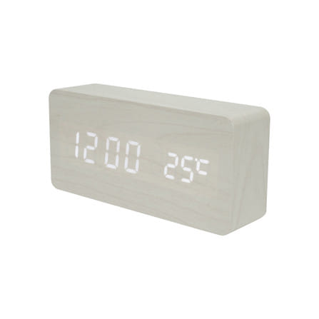 นาฬิกาดิจิทัล LED SNAZZ 26EC-3 5.9x2.7 นิ้ว สีขาว_0