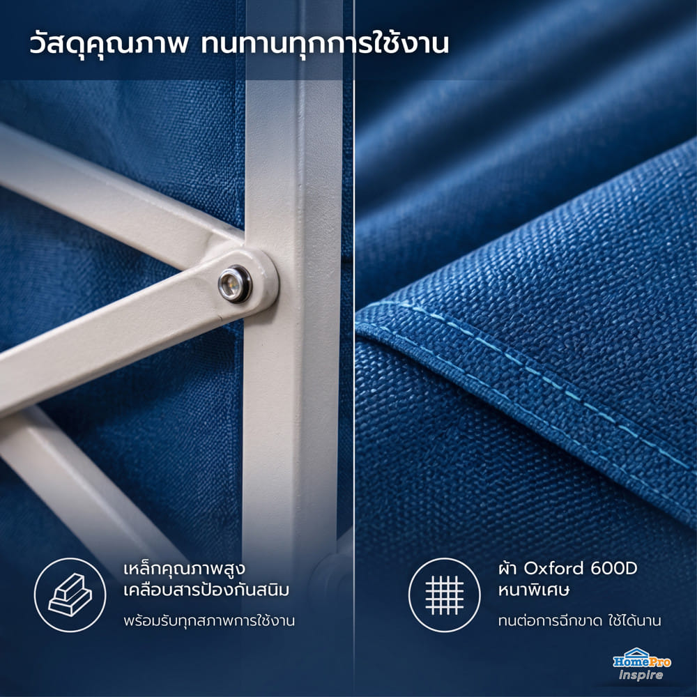 รถเข็นแคมป์ปิ้ง SPRING XPLOR X MILLIONSMONSTER  90 ซม. สีน้ำเงิน/เทา
