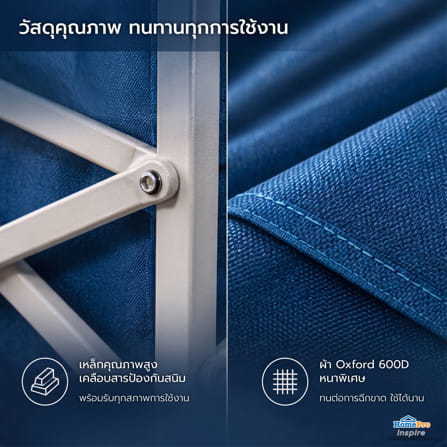 รถเข็นแคมป์ปิ้ง SPRING XPLOR X MILLIONSMONSTER  90 ซม. สีน้ำเงิน/เทา_5