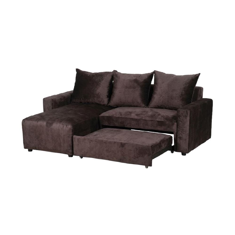 โซฟาเข้ามุมซ้าย AS FURNITURE LAUGH สีน้ำตาล