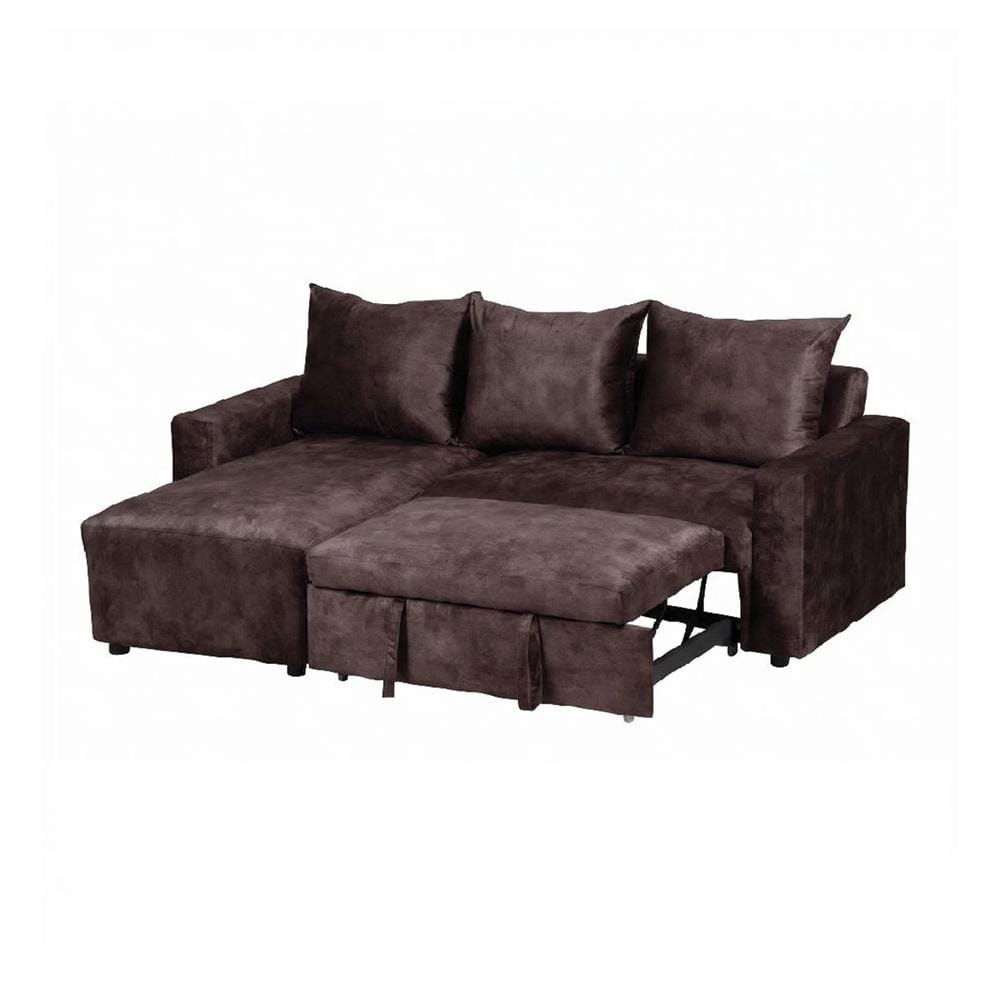 โซฟาเข้ามุมซ้าย AS FURNITURE LAUGH สีน้ำตาล