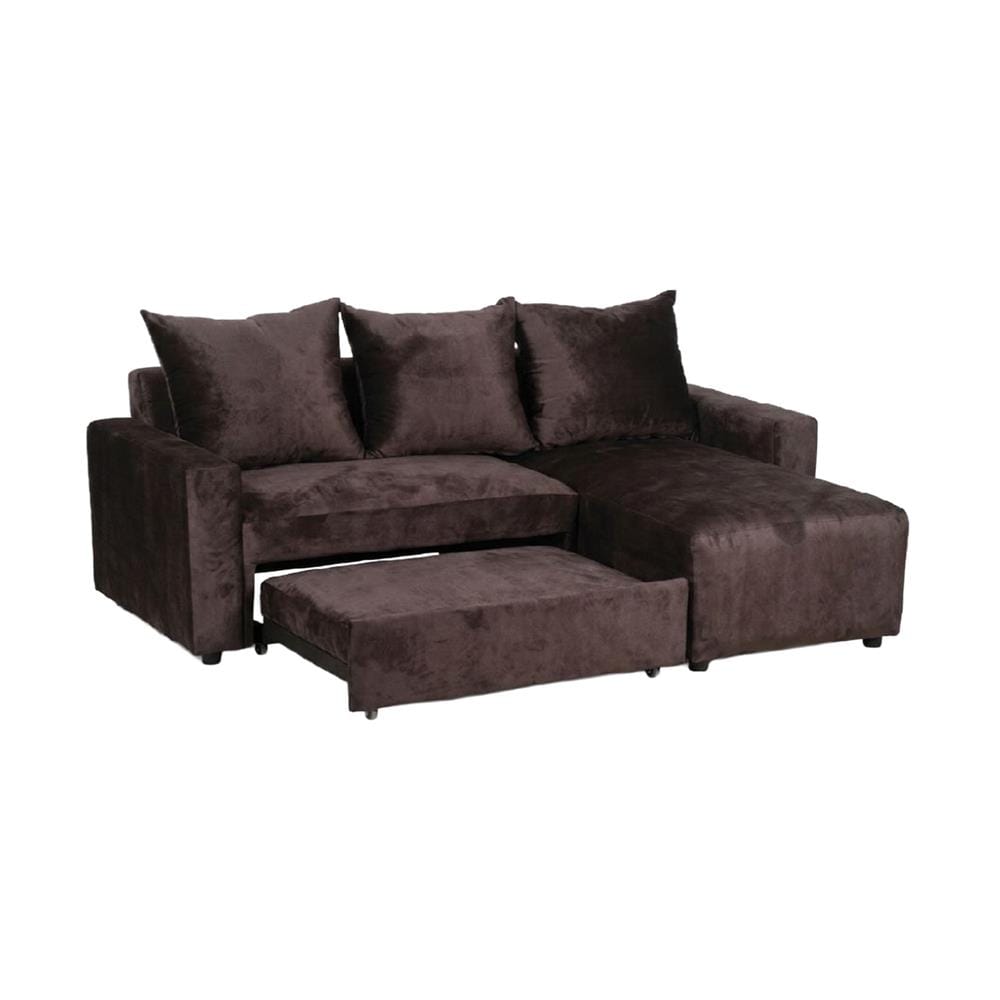 โซฟาเข้ามุมขวา AS FURNITURE LAUGH สีน้ำตาล