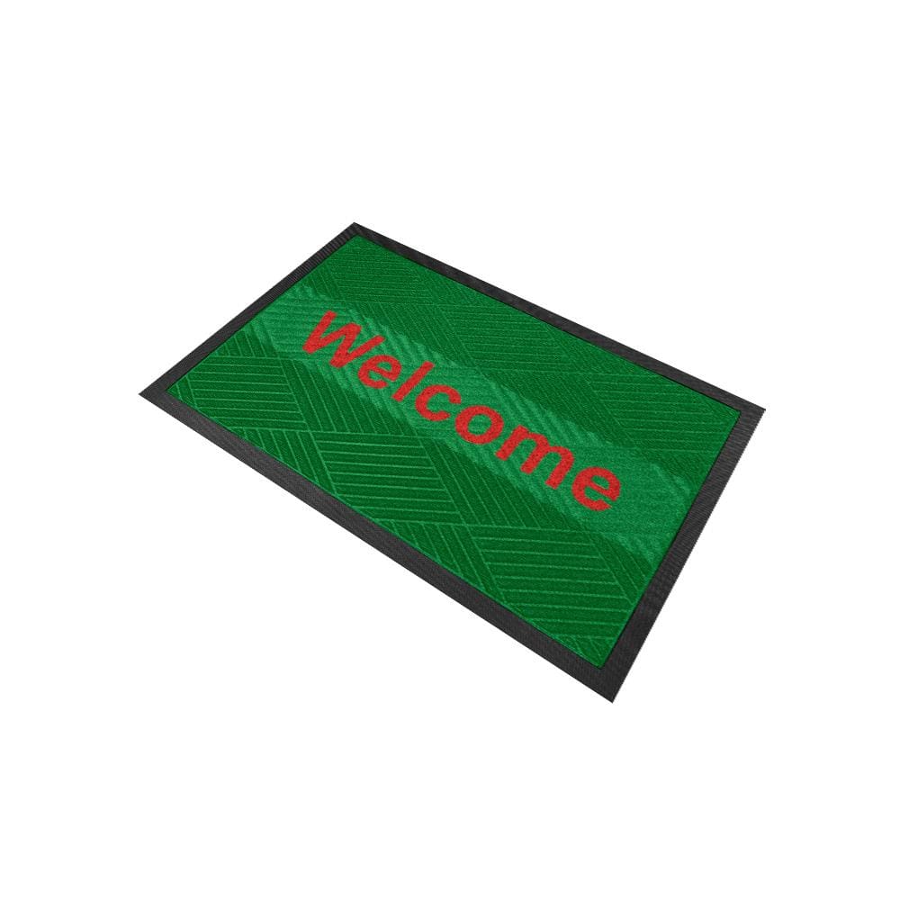 พรมเช็ดเท้าดักฝุ่น KLEEN-TEX KLEEN STEP 88x146 ซม. สี GREEN/RED