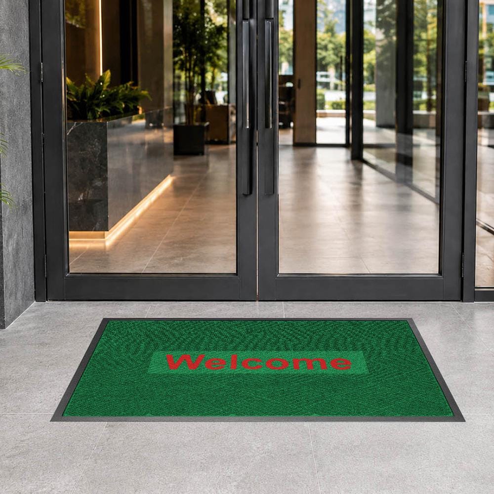 พรมเช็ดเท้าดักฝุ่น KLEEN-TEX KLEEN STEP 88x146 ซม. สี GREEN/RED