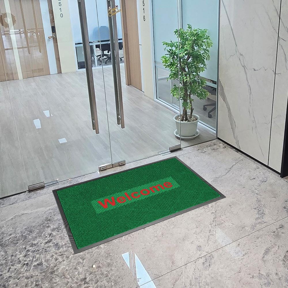 พรมเช็ดเท้าดักฝุ่น KLEEN-TEX KLEEN STEP 88x146 ซม. สี GREEN/RED