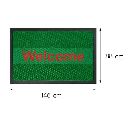 พรมเช็ดเท้าดักฝุ่น KLEEN-TEX KLEEN STEP 88x146 ซม. สี GREEN/RED_7