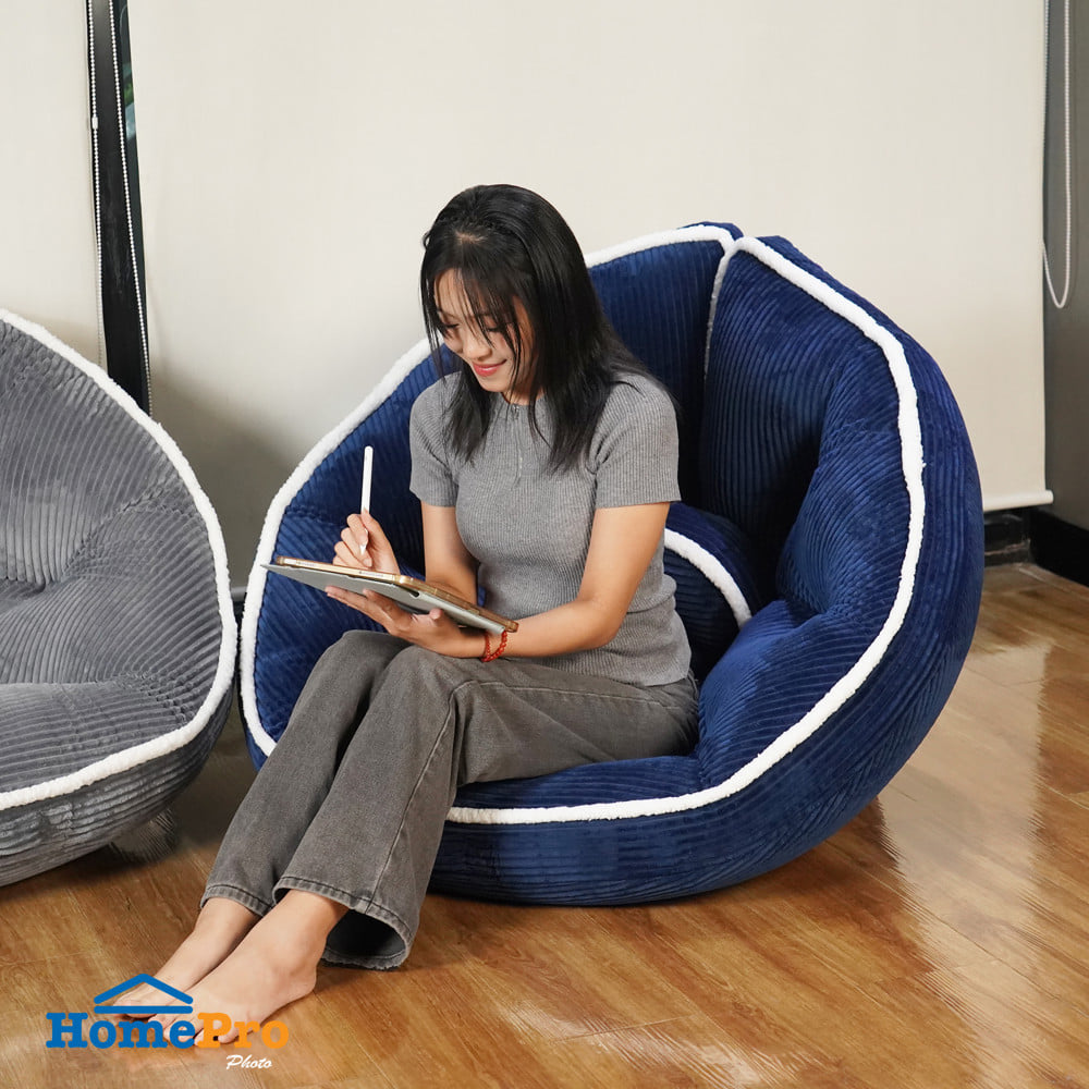เบาะรองนั่ง HOME LIVING STYLE MOJI 34x43 นิ้ว สีน้ำเงิน