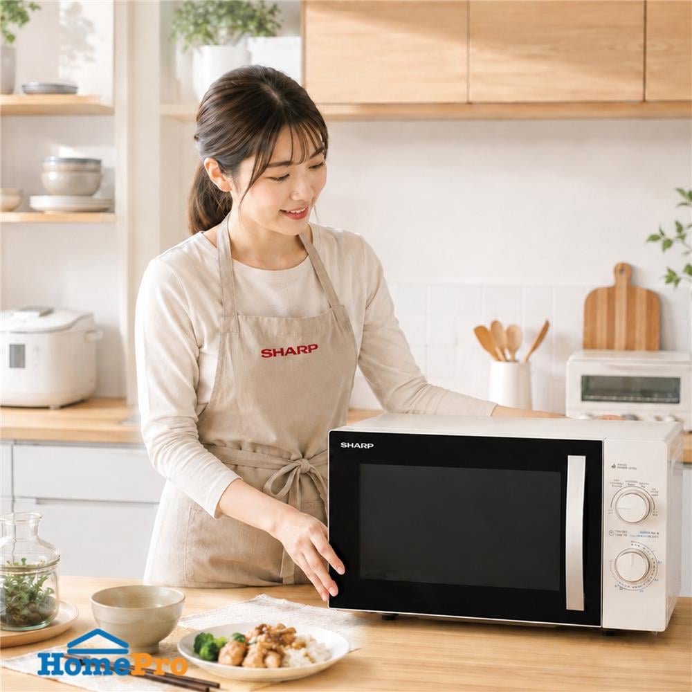 ไมโครเวฟ SHARP R-S20M6TA-W 20 ลิตร