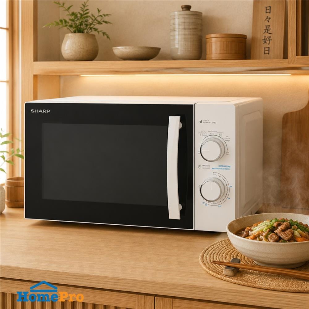 ไมโครเวฟ SHARP R-S20M6TA-W 20 ลิตร