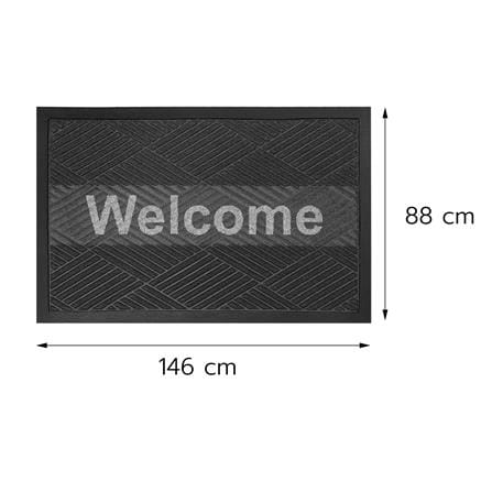 พรมเช็ดเท้าดักฝุ่น KLEEN-TEX KLEEN STEP 88x146 ซม. สีเทาเข้ม_7