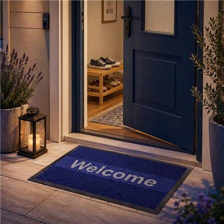 พรมเช็ดเท้าดักฝุ่น KLEEN-TEX KLEEN STEP 88x146 ซม. สี BLUE/GREY_6