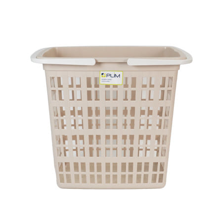 ตะกร้าผ้าเหลี่ยมหูหิ้ว PLIM FLOW HH-1262 สีเบจ_1