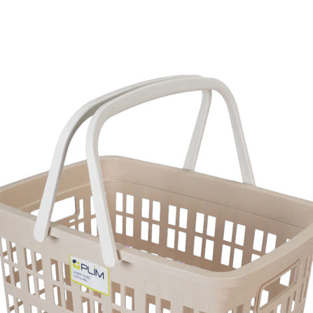 ตะกร้าผ้าเหลี่ยมหูหิ้ว PLIM FLOW HH-1262 สีเบจ_2