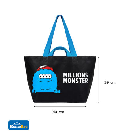 กระเป๋าอเนกประสงค์ PLIM MILLIONS MONSTER SIZE L สีดำ_4