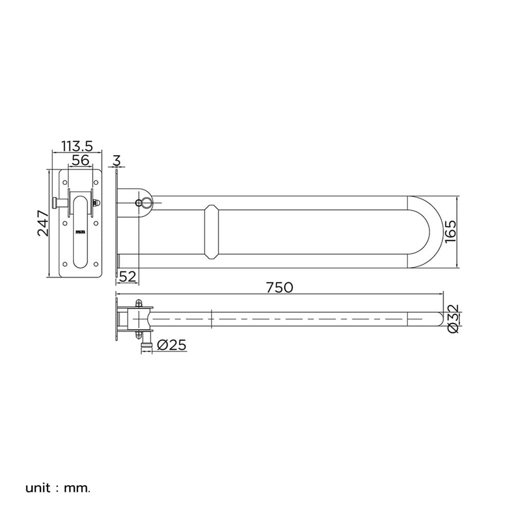 ราวมือจับ KARAT FAUCET KB-12-839-ST(S1)