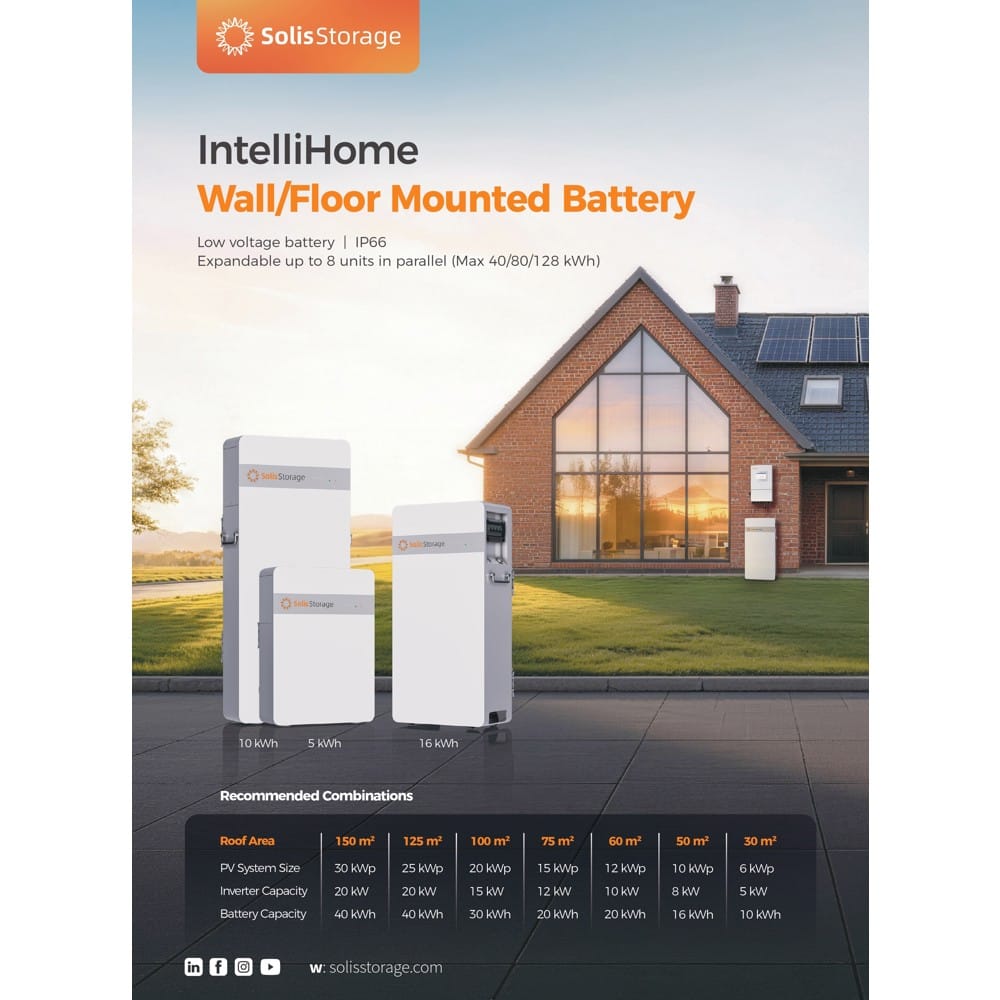 แบตเตอรี่ SOLIS INTELLIHOME 16KWH-OD