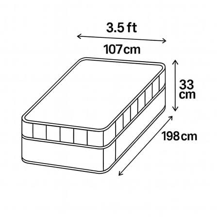 ที่นอนพ็อกเก็ตสปริง 3.5 ฟุต CELESTE MATTRESS LUNARA (พร้อมชุดเครื่องนอน 7 ชิ้น)_7