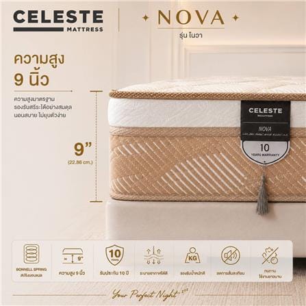 ที่นอนสปริง 3.5 ฟุต CELESTE MATTRESS NOVA (พร้อมชุดเครื่องนอน 3 ชิ้น)_6