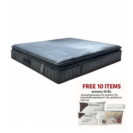 ที่นอนพ็อกเก็ตสปริง 5 ฟุต CELESTE MATTRESS LUNARA (พร้อมชุดเครื่องนอน 10 ชิ้น)_0