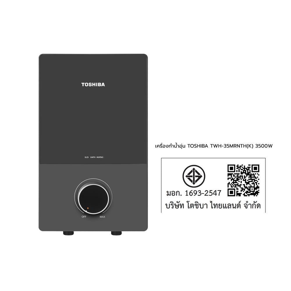 เครื่องทำน้ำอุ่น TOSHIBA TWH-35MRNTH(K)-KS 3500 วัตต์ สีดำ