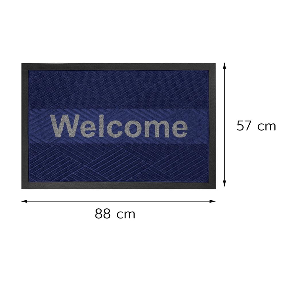 พรมเช็ดเท้าดักฝุ่น KLEEN-TEX KLEEN STEP 57x88 ซม. สี BLUE/GREY
