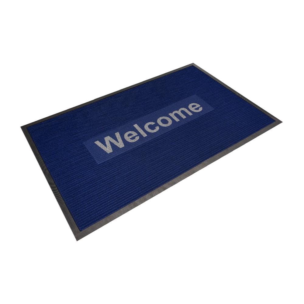 พรมเช็ดเท้าดักฝุ่น KLEEN-TEX KLEEN STEP 90x145 ซม. สี BLUE/GREY