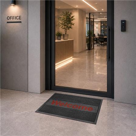 พรมเช็ดเท้าดักฝุ่น KLEEN-TEX KLEEN STEP 60x90 ซม. สี GREY/RED_7