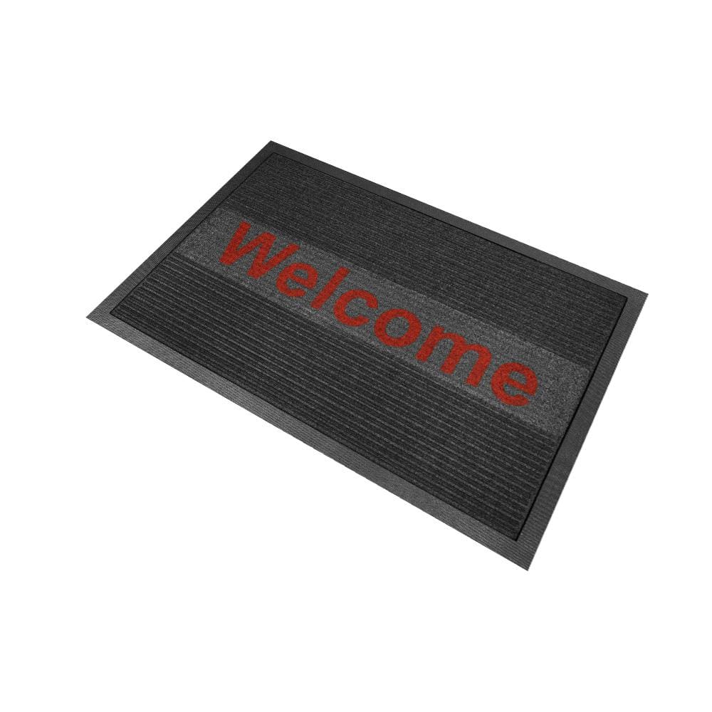 พรมเช็ดเท้าดักฝุ่น KLEEN-TEX KLEEN STEP 45x75 ซม. สี GREY/RED