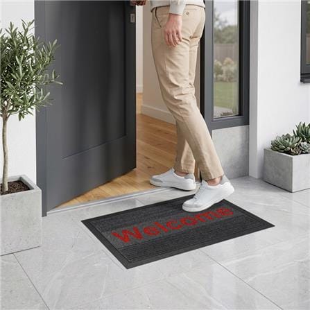 พรมเช็ดเท้าดักฝุ่น KLEEN-TEX KLEEN STEP 45x75 ซม. สี GREY/RED_6