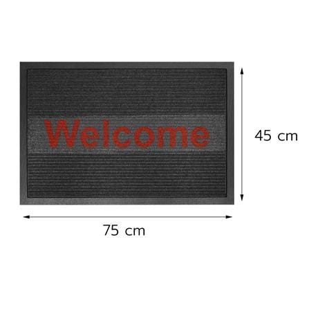 พรมเช็ดเท้าดักฝุ่น KLEEN-TEX KLEEN STEP 45x75 ซม. สี GREY/RED_8