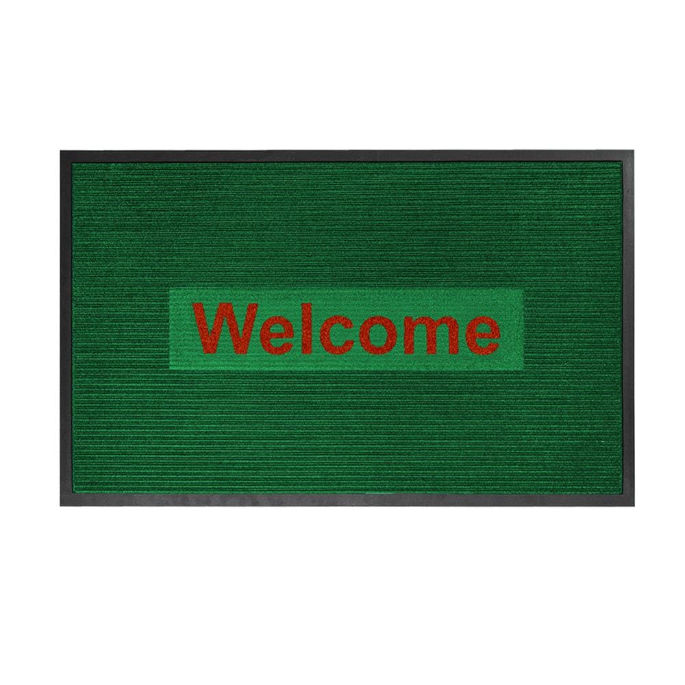พรมเช็ดเท้าดักฝุ่น KLEEN-TEX KLEEN STEP 90x145 ซม. สี GREEN/RED