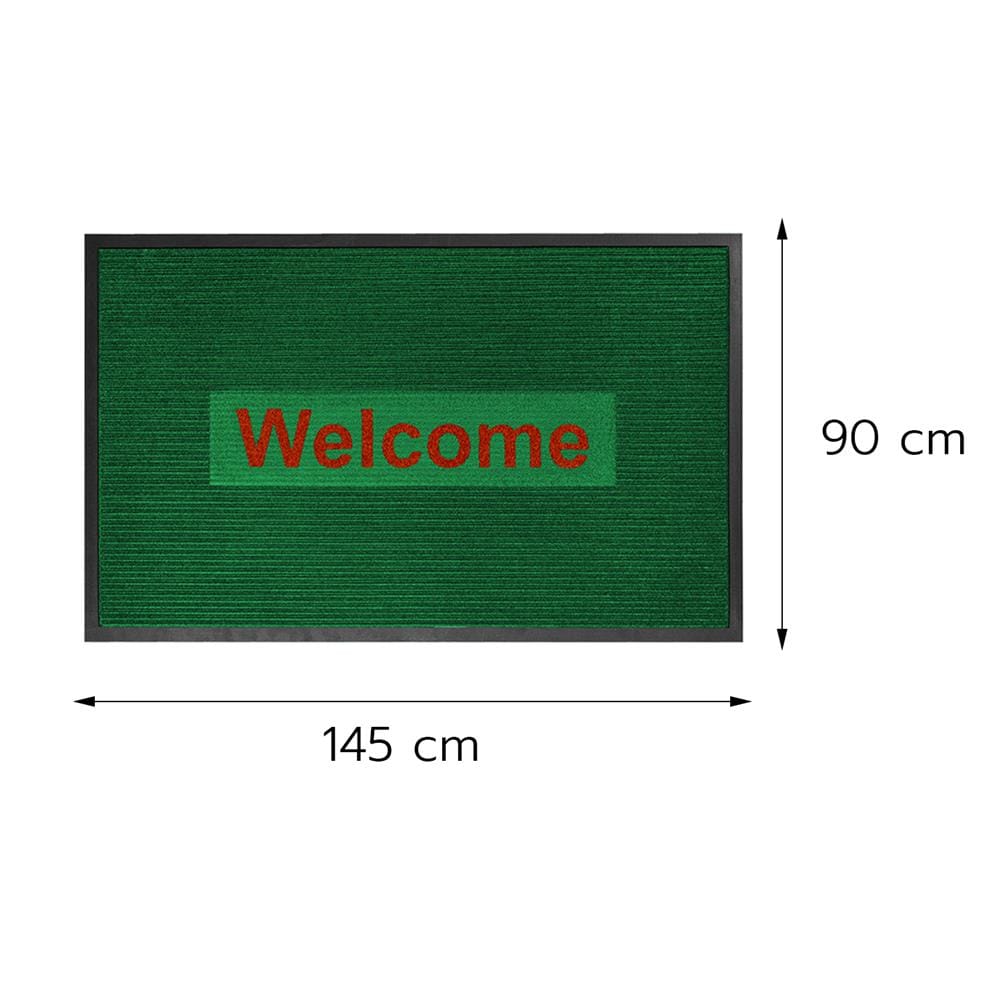 พรมเช็ดเท้าดักฝุ่น KLEEN-TEX KLEEN STEP 90x145 ซม. สี GREEN/RED
