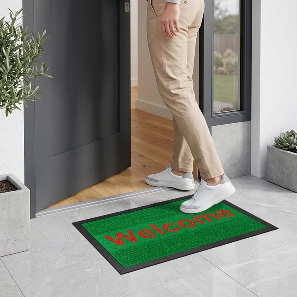 พรมเช็ดเท้าดักฝุ่น KLEEN-TEX KLEEN STEP 45x75 ซม. สี GREEN/RED