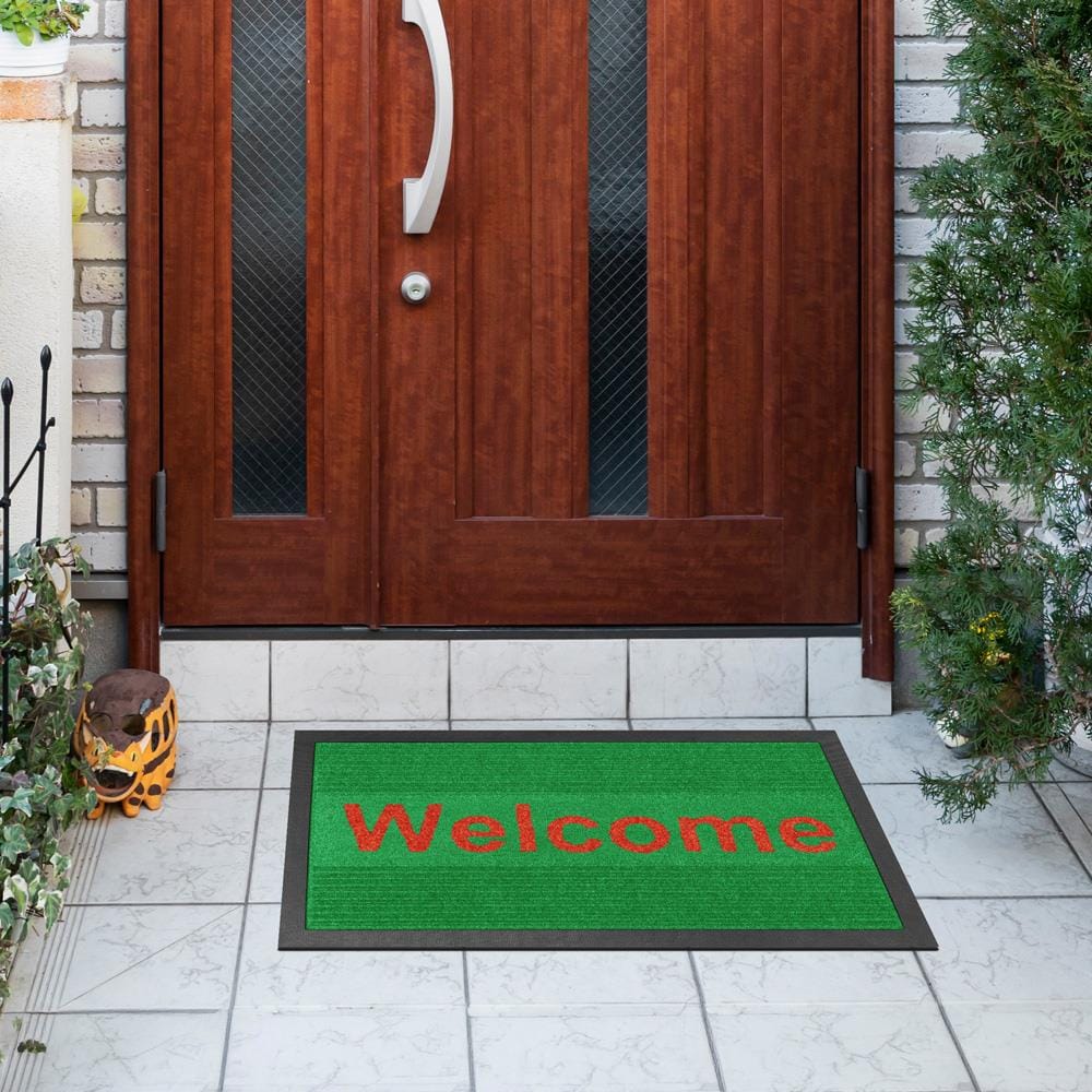 พรมเช็ดเท้าดักฝุ่น KLEEN-TEX KLEEN STEP 45x75 ซม. สี GREEN/RED