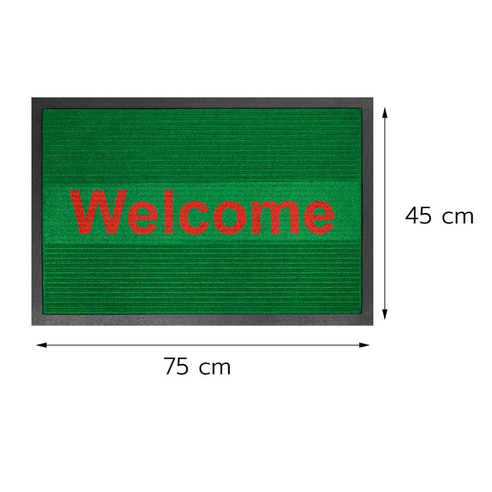พรมเช็ดเท้าดักฝุ่น KLEEN-TEX KLEEN STEP 45x75 ซม. สี GREEN/RED